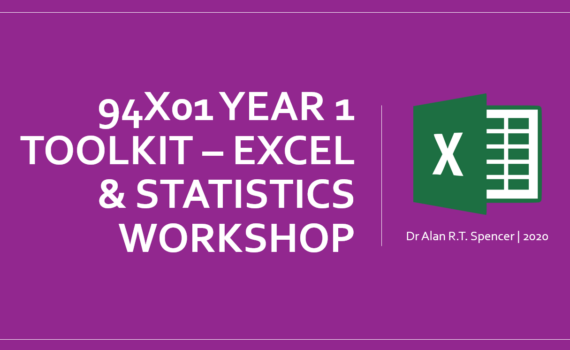 Tiltle slide for the Excel and Stats 2020 course